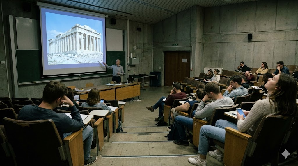 Students disengaged during a traditional lecture